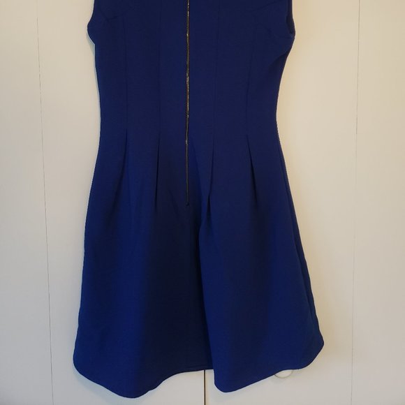 Navy blue flare dress - Picture 2 of 4